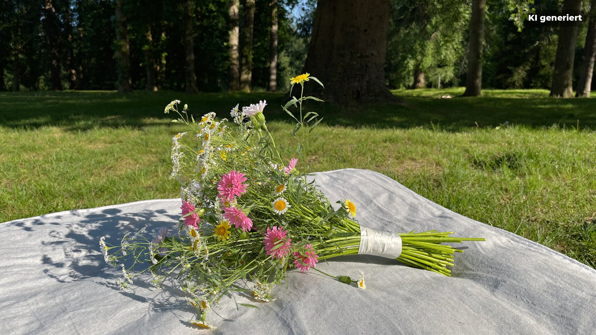 Schlichter Brautstrauß bei einer kleinen Hochzeit mit günstigem Hochzeitsfotograf Berlin