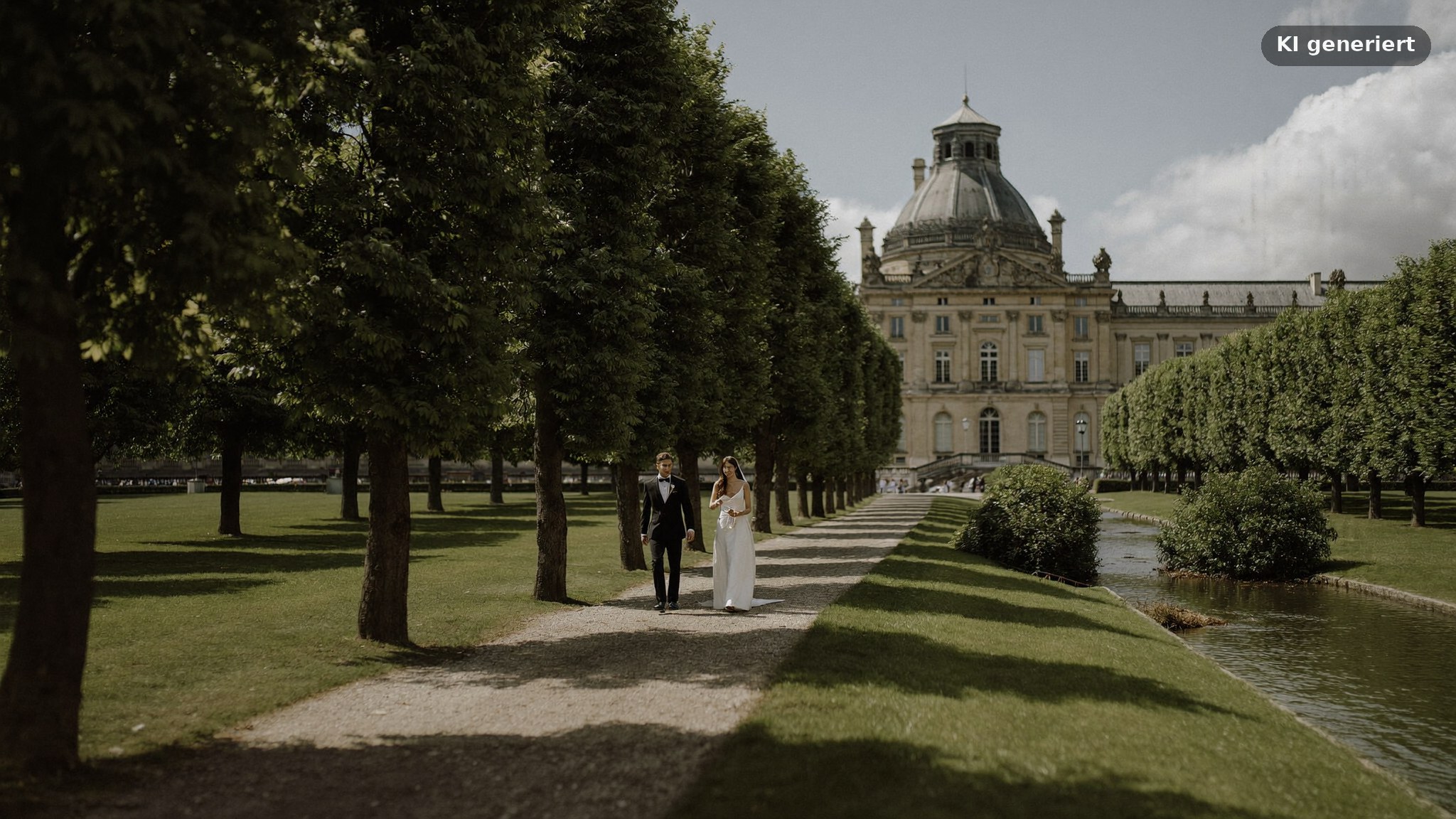 Paarshooting im Schlosspark beim Heiraten in Schloss Nymphenburg