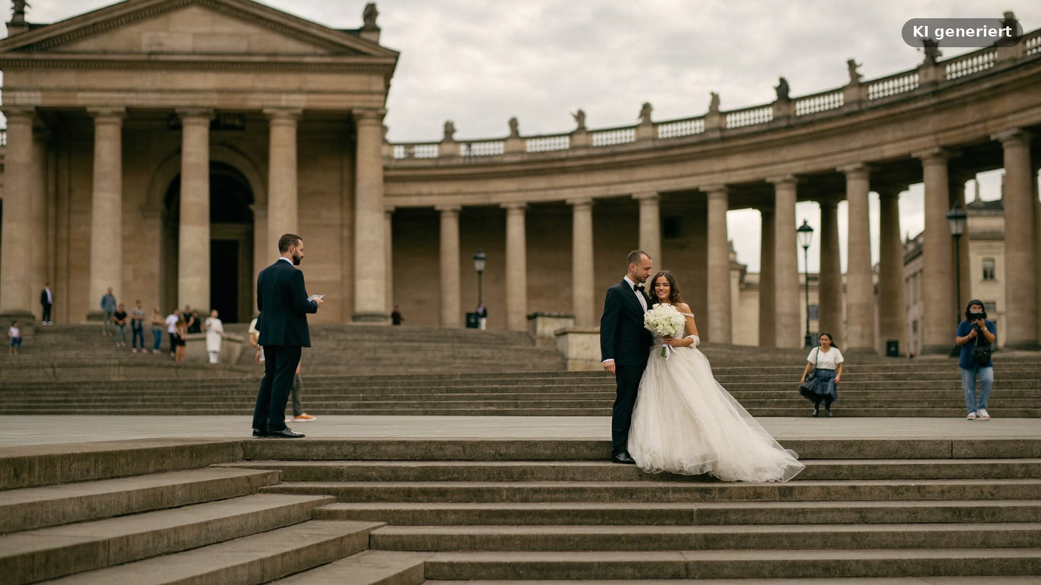 Paar beim Shooting mit Hochzeitsfotograf München Maxvorstadt im Kunstareal