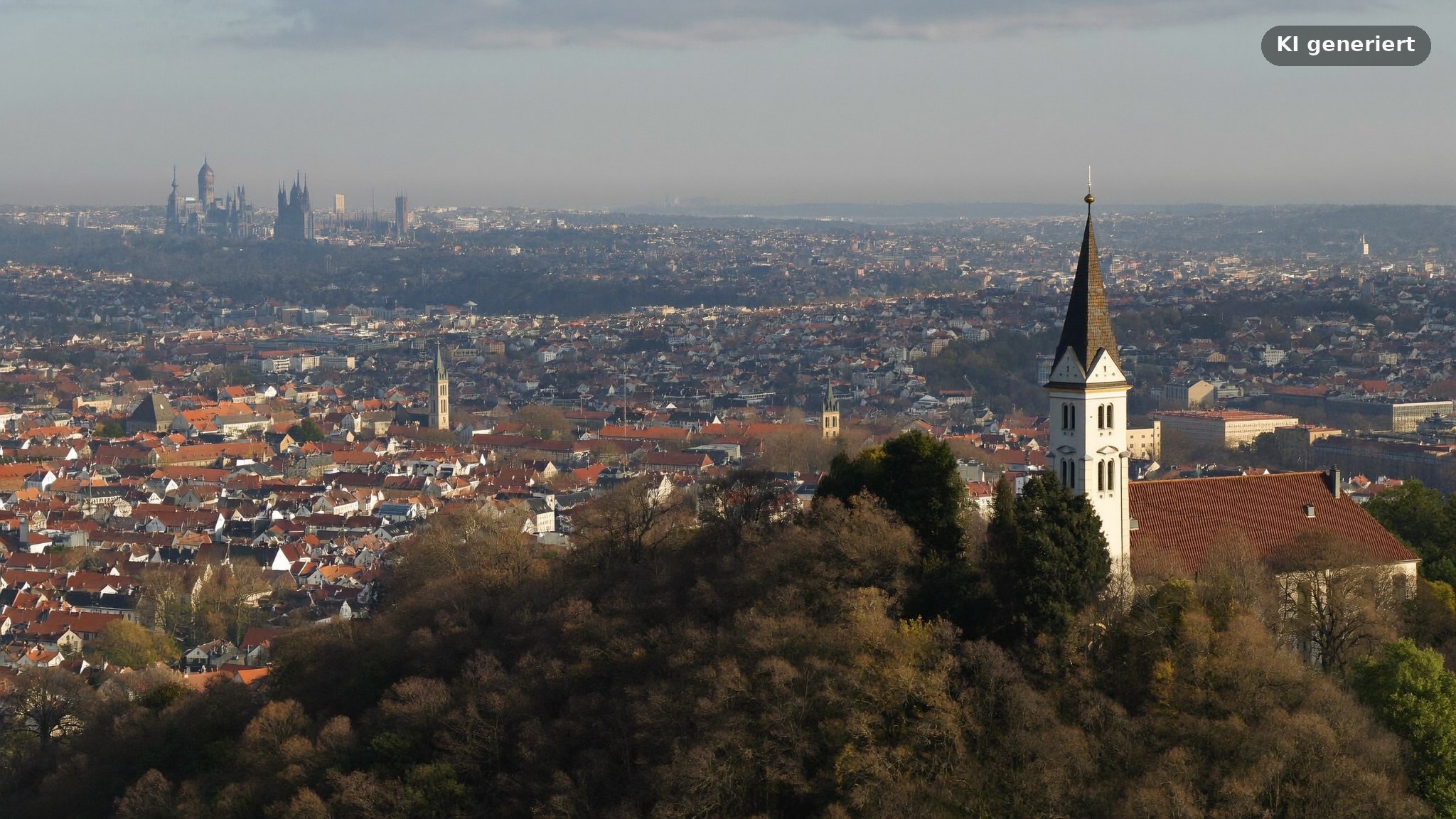 Blick über Osnabrück vom Schölerberg, Paarbilder mit dem Hochzeitsfotograf in Osnabrück