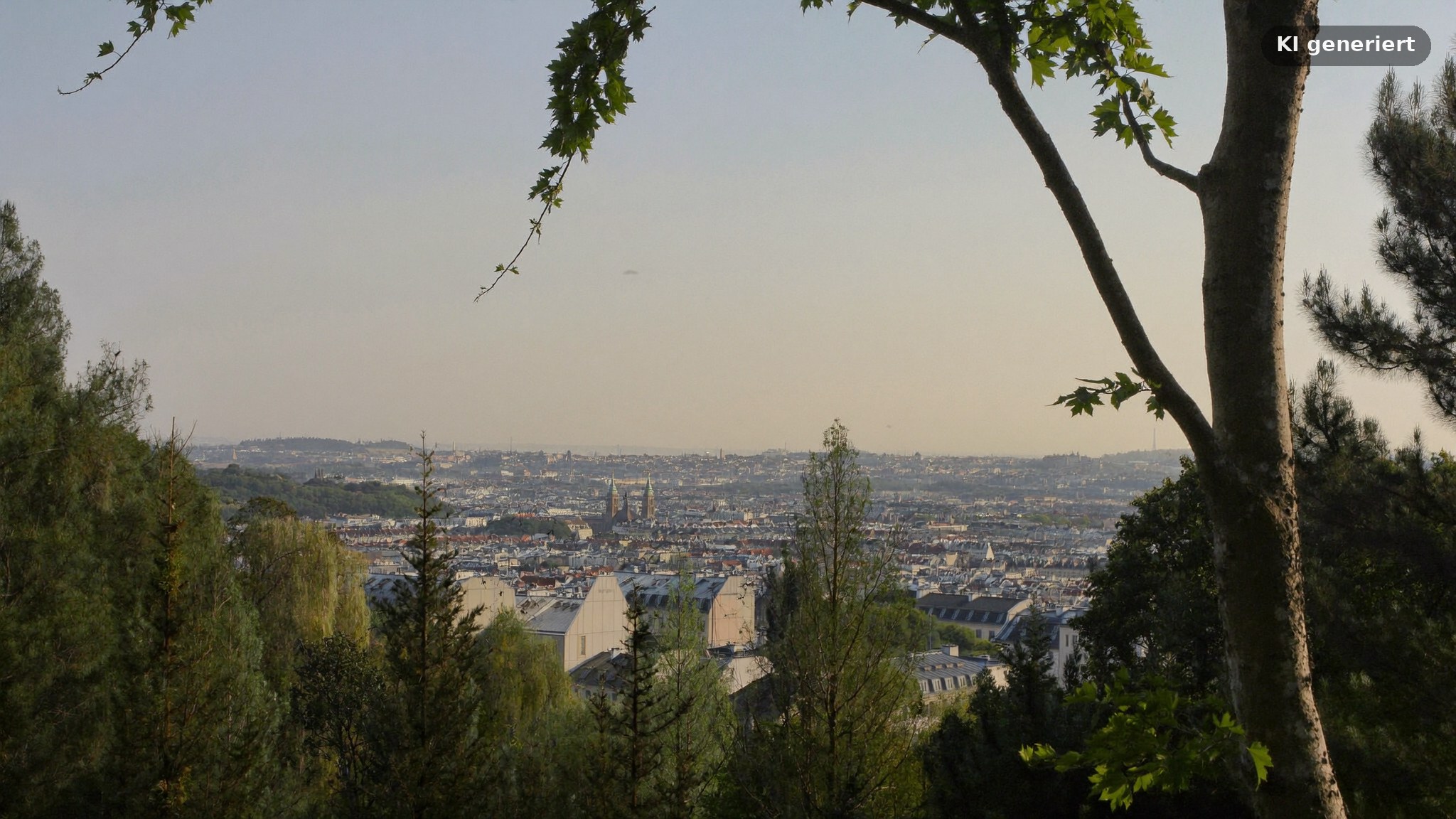 Blick über die Stadt vom Gertrudenberg, Hochzeitsfotograf in Osnabrück beim Paarshooting
