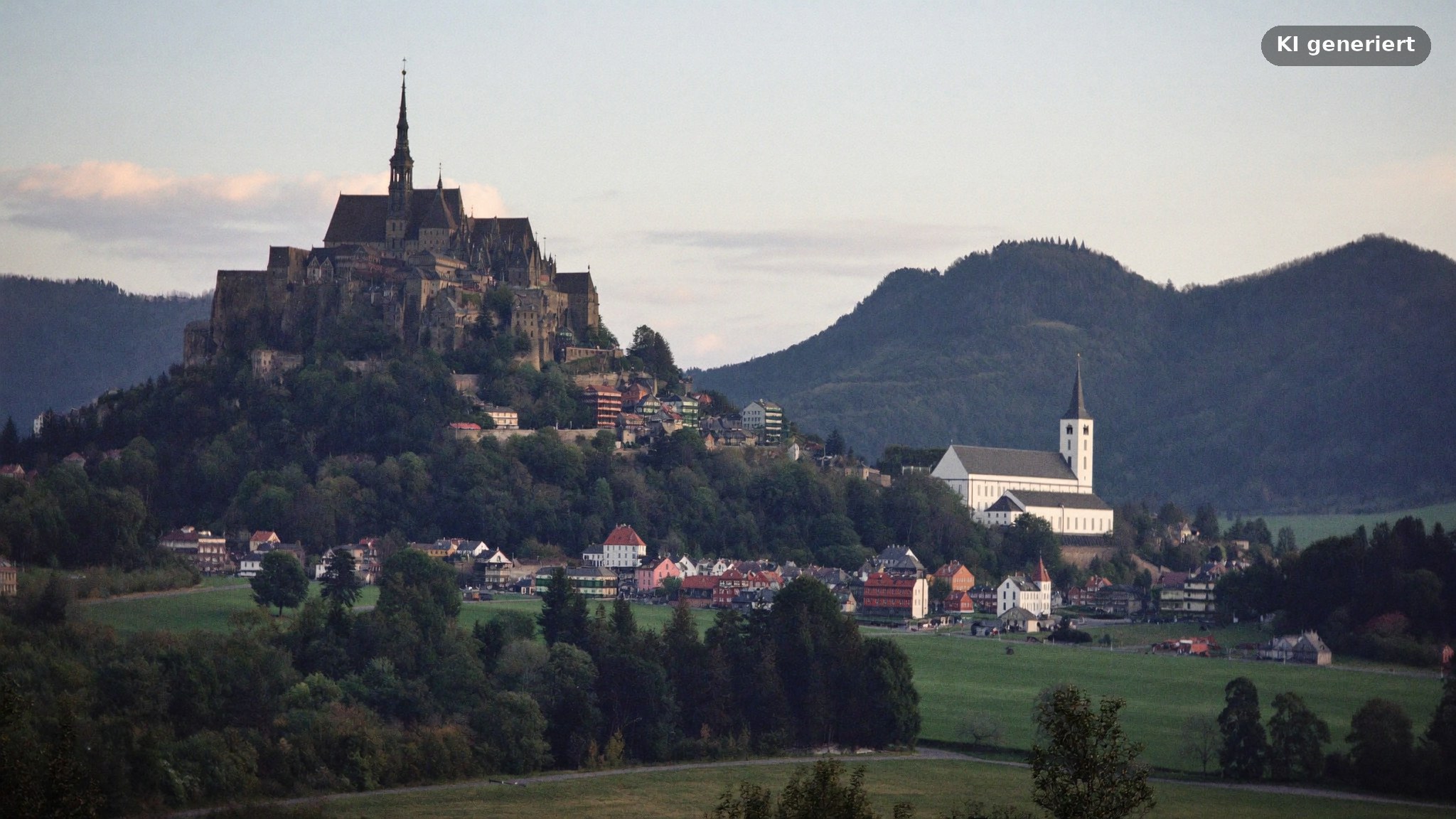 Brautpaar im Schlosshof der Iburg, begleitet von einem Hochzeitsfotograf in Bad Iburg