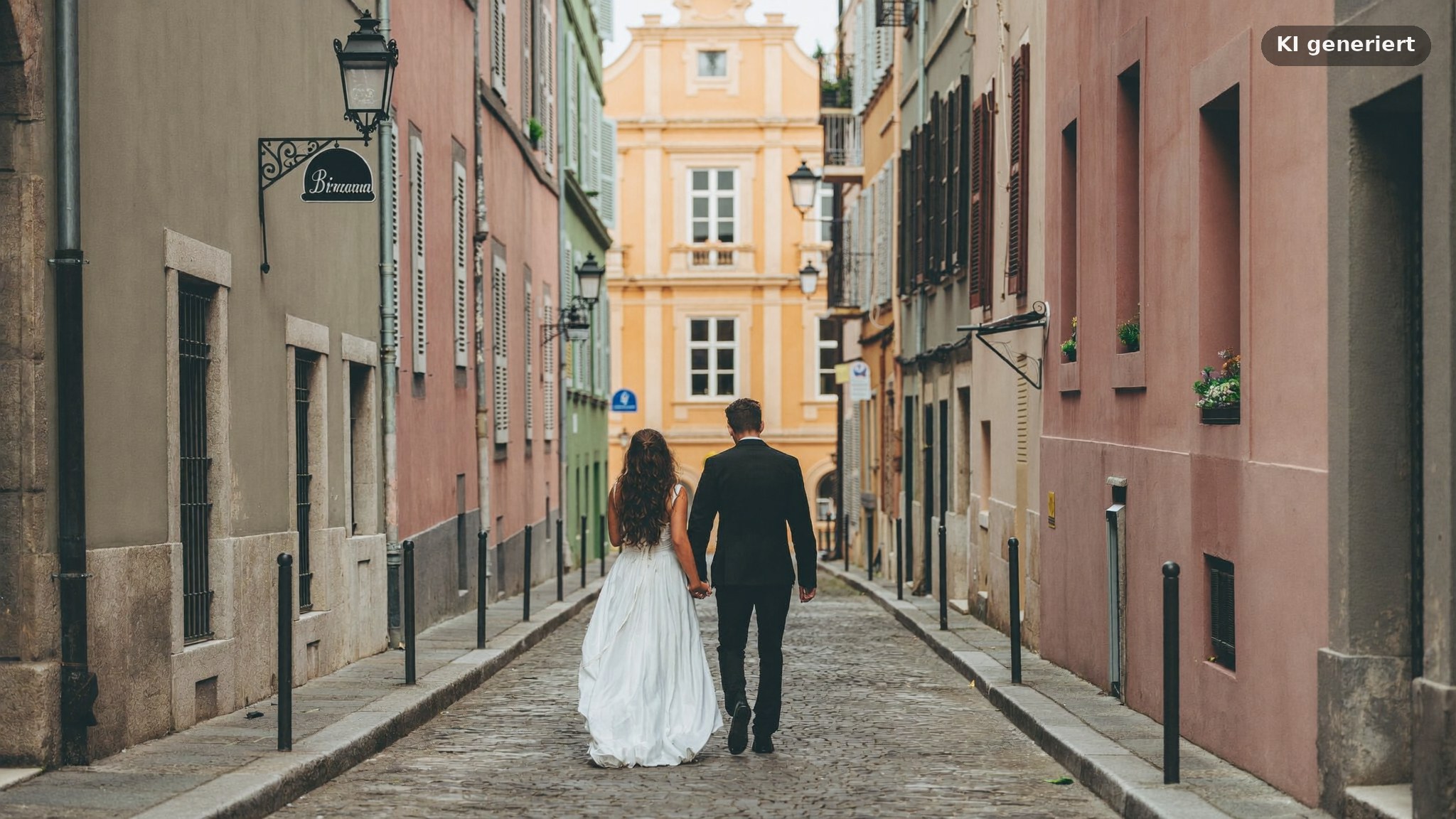 Brautpaar auf der Alten Mainbrücke, typische Kulisse für einen Hochzeitsfotograf Würzburg