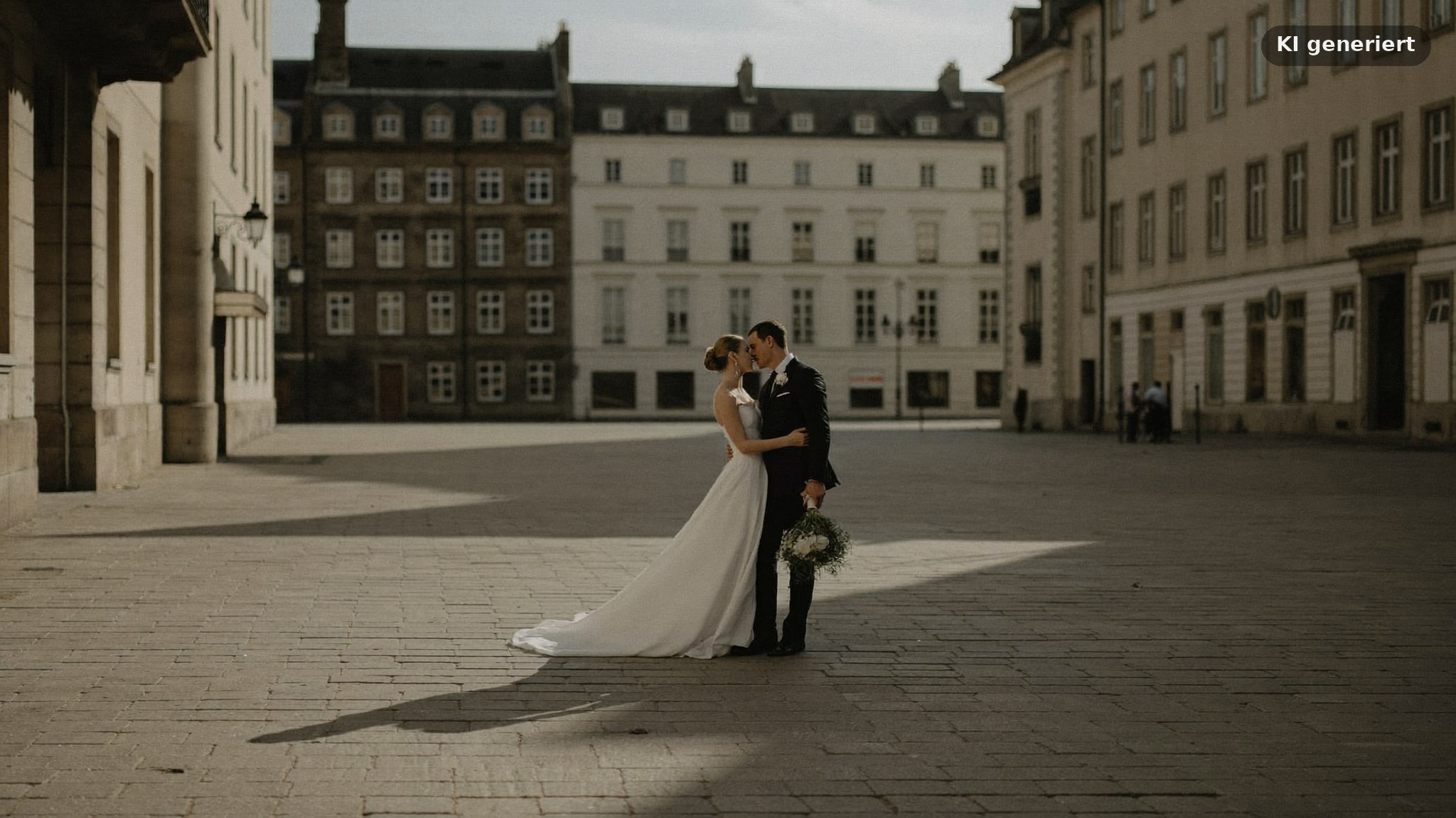 Brautpaar an der Alten Mainbrücke, Thema günstiger Hochzeitsfotograf in Würzburg