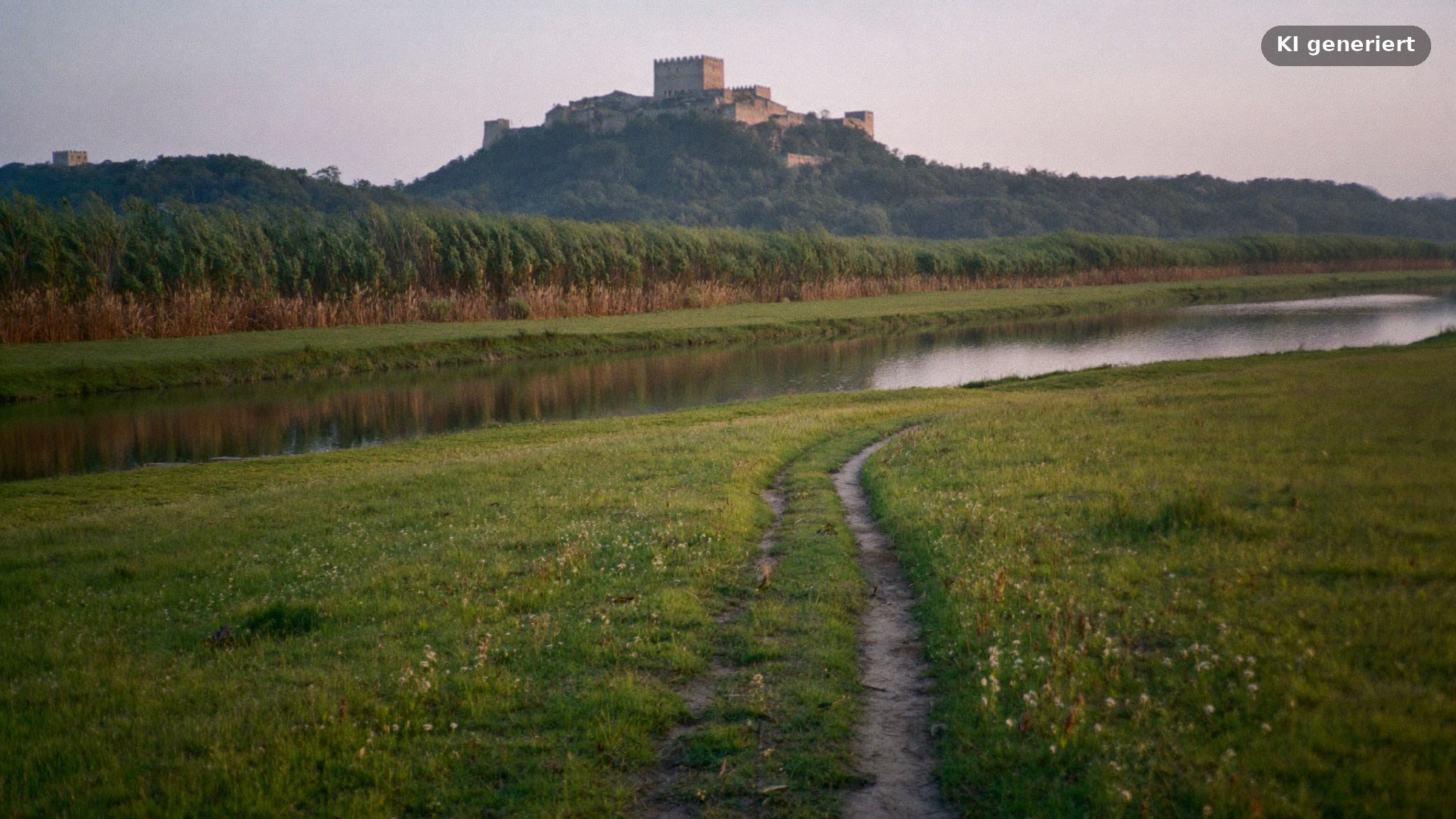 Brautpaar auf den Mainwiesen, Motiv für einen Hochzeitsfotograf Würzburg Zellerau