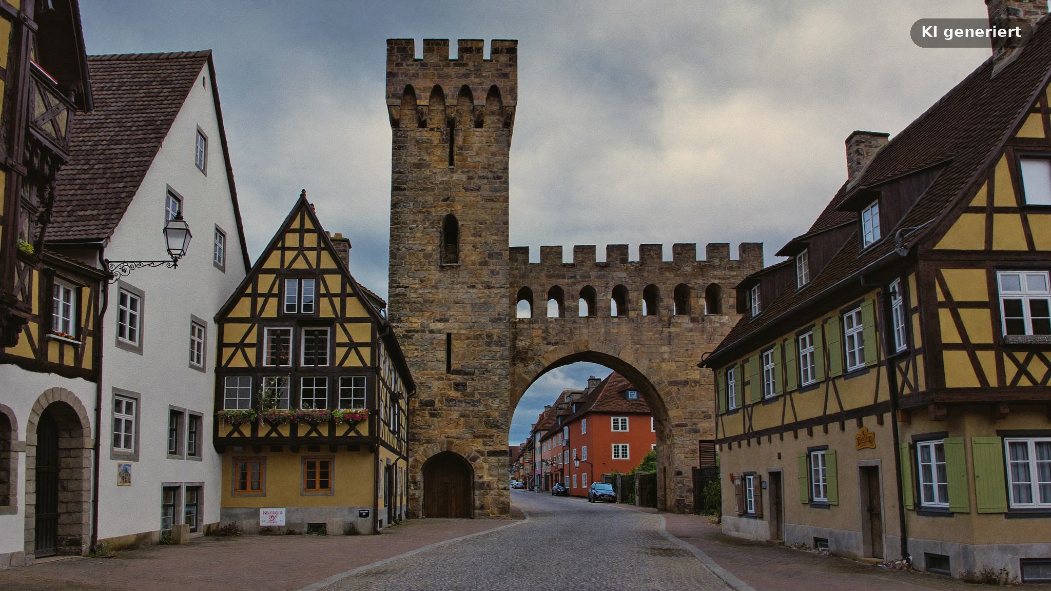 Würzburger Tor mit Torturmtheater in Sommerhausen, Kulisse für Hochzeitsfotos bei Randersacker